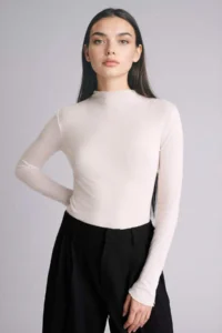 DeFacto slim Fit Rib T-Shirt - Image 3