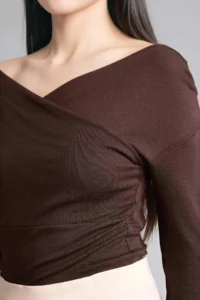 DeFacto Slim Fit Wrap Collar Ribbed Long Sleeve T-Shirt - Image 4