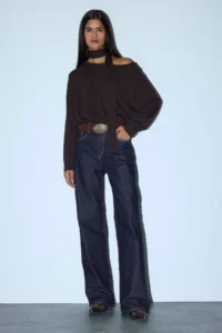 DeFacto Loose Fit Boat Neck T-Shirt - Image 2