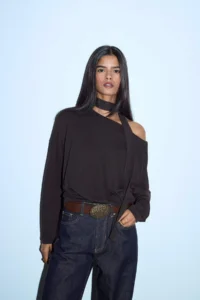DeFacto Loose Fit Boat Neck T-Shirt - Image 3