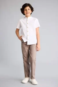 DeFacto Regular Fit Straight Leg Gabardine Trousers Boy - Image 2