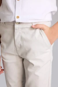 DeFacto Regular Fit Straight Leg Gabardine Trousers Boy - Image 3
