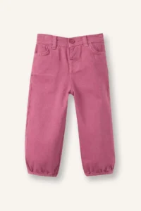 DeFacto Regular Fit Flexible Banded Leg Gabardine Trousers for Baby Girl