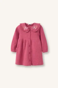 DeFacto Floral Muslin Embroidery Collar Dress Baby Girl