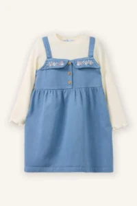 DeFacto Set of 2 T-Shirt Embroidered Dress Baby Girl