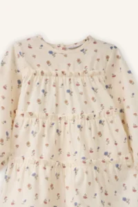 DeFacto Patterned Long Sleeve Twill Dress Baby Girl - Image 2