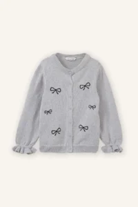 DeFacto Fiyonk Embroidered Cardigan Baby Girl