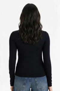 DeFacto Slim Fit Crew Neck Basic Plain Modal Long Sleeve T-Shirt - Image 5