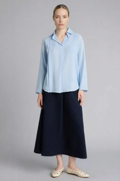 DeFacto A Cut Linen Blended Skirt