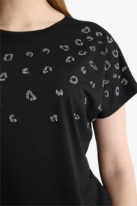 DeFacto Women T-shirt G9268AX/BK81 BLACK - Image 4