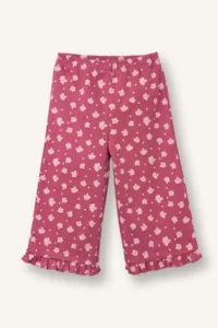 DeFacto Wide Leg Frilly Floral Trousers Baby Girl