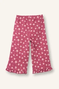 DeFacto Wide Leg Frilly Floral Trousers Baby Girl - Image 3