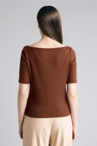 DeFacto Women T-shirt G9547AX/BN320 BROWN - Image 3