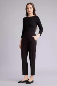DeFacto slim Fit Boat Neck Long Sleeve T-Shirt - Image 2