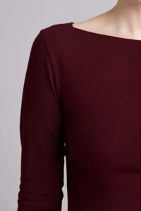 DeFacto slim Fit Boat Neck Long Sleeve T-Shirt - Image 4