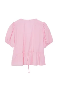 TRENDYOLMİLLA Pink tied up Weaving Shirt - Image 7