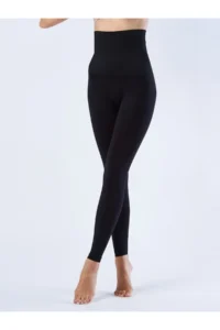 MİSTİRİK Fury Model High Waist Shaper Corset Sports Tights Silicone Waist Around Black Color