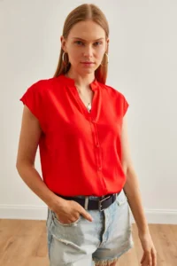 Olalook Women Rejection V-neck Shirt - Image 3