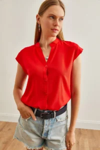 Olalook Women Rejection V-neck Shirt - Image 4