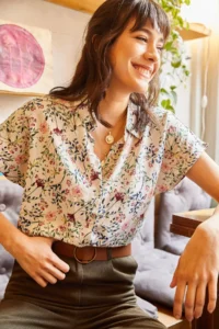 Olalook Women Stone Yarasa Shirt
