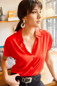 Olalook Women Rejection Yarasa Viscose Shirt - Image 4