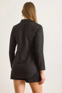 Olalook Women Black Regular Fit Fisto Shirt - Image 2