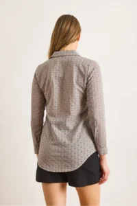 Olalook Women Smoke Gray Regular Fit Fisto Shirt - Image 2