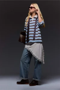 DeFacto Asymmetric Normal Waist Satin Mini Skirt