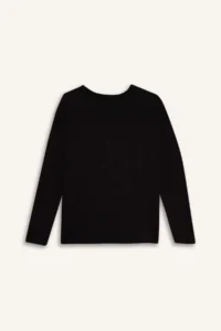 DeFacto Relax Fit Crew Neck Stone Printed Long Sleeve T-Shirt - Image 3