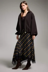 DeFacto A Cut Checkered Midi Skirt - Image 2