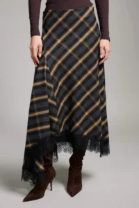 DeFacto A Cut Checkered Midi Skirt - Image 3