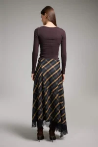 DeFacto A Cut Checkered Midi Skirt - Image 4