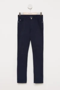 DeFacto Navy Blue Slim Fit 5 Pocket Young Girl Trousers H2197A6.Be458 - Image 3