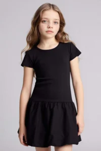 DeFacto Half Sleeve Dress Girls' - Image 3