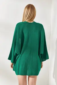 Olalook Women's Grass Green Bat Spring Cardigan - Image 6