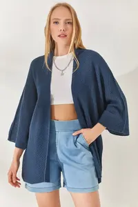 Olalook Indigo Bat Spring Coat Cardigan