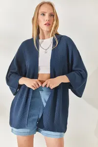 Olalook Indigo Bat Spring Coat Cardigan - Image 2