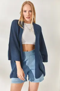 Olalook Indigo Bat Spring Coat Cardigan - Image 5