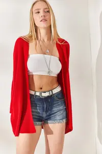 Olalook Women Red Bat Spring Coat Cardigan - Image 5