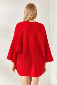 Olalook Women Red Bat Spring Coat Cardigan - Image 6