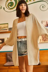 Olalook Women Stone Bat Spring Coat Cardigan