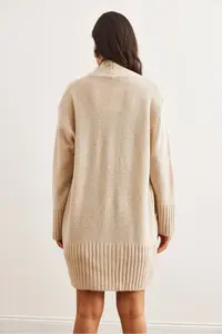 Olalook Women's Stone Pocket Collar Detailed Soft Textured Knitwear Cardigan - Image 7