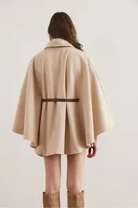 Olalook Women Stone Arched Bowl Poncho Cardigan - Image 6