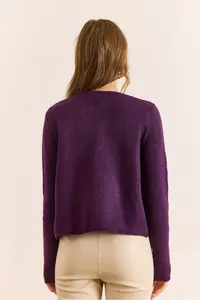 Olalook Women Plum Bodysuit Cardigan 2 li Set - Image 2