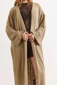 Olalook Women's Mink Sleeve Folded Maxi Knitwear Cardigan - Image 4
