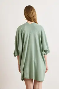 Olalook Women's Mint Green Basic Seasonal Knitwear Cardigan - Image 6