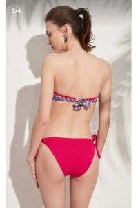 Pierre Cardin Women Strapless Dolgulu Bikini Set Sleeveless