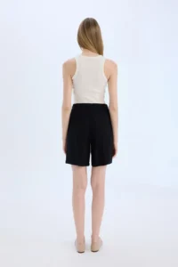 DeFacto High Waist Short Hem Viscose Shorts I6760az23hs - Image 6