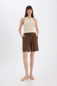 DeFacto High Waist Short Hem belmando Shorts - Image 2