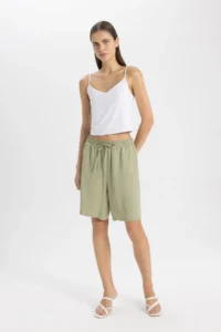 DeFacto High Waist Short Hem belmando Shorts - Image 2